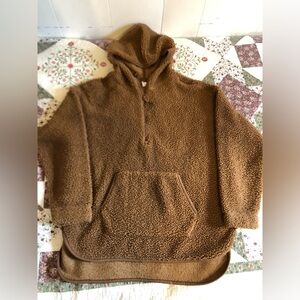 Cozy Brown Sherpa Hoodie Sweater